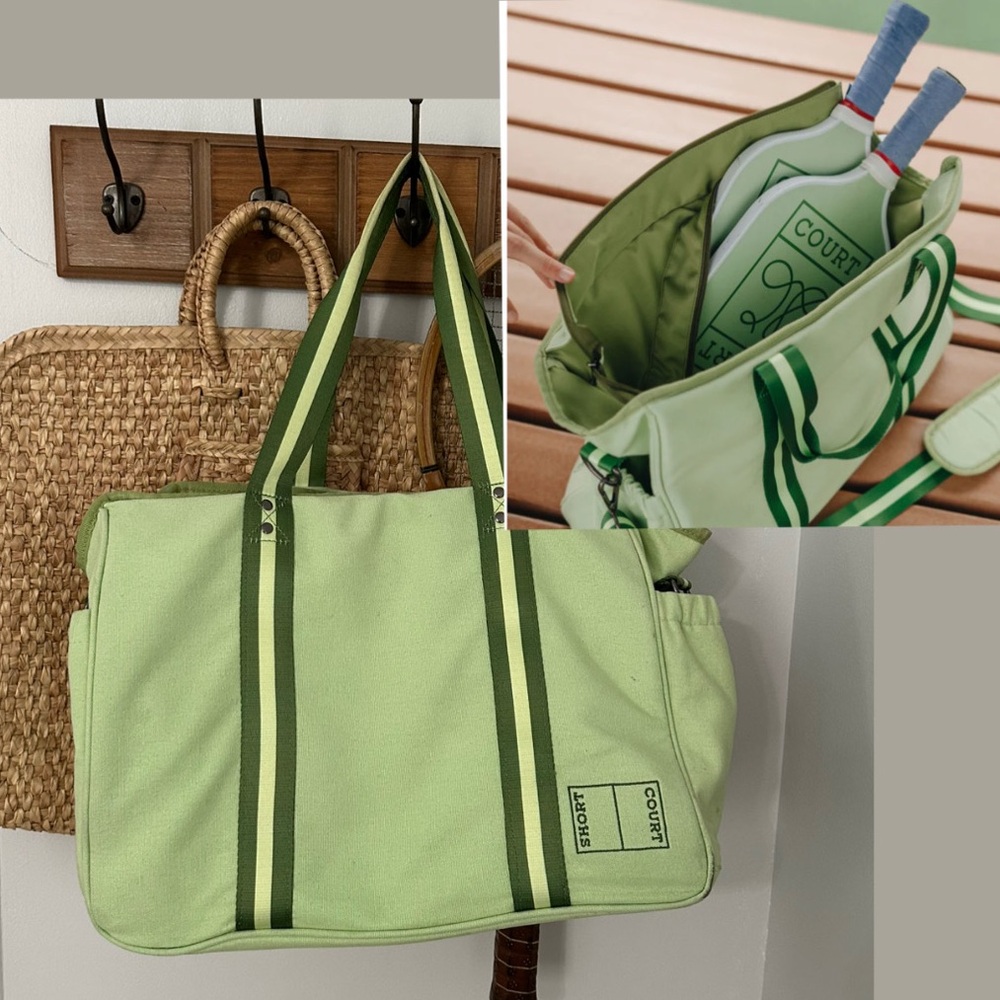Pickleball Short Court 100% Cotton Canvas Bag/Tote